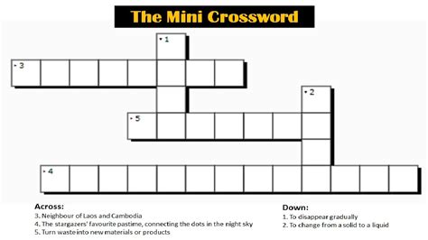 The Mini Crossword .